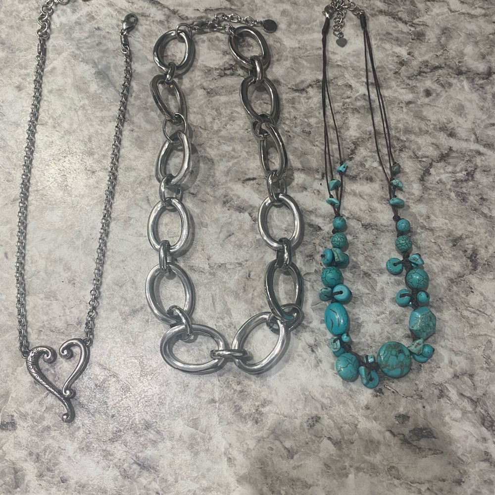 3 Necklaces…Bundle.  One is a Brighton other 2 Fashion Jewelry